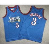 Allen Iverson, Philadelphia 76ers (Blue) - NIÑOS