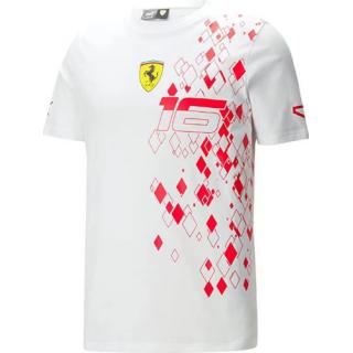 Camiseta Scuderia Ferrari 2024 - Charles Leclerc (Blanca)