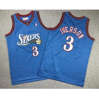 Allen Iverson, Philadelphia 76ers (Blue) - NIÑOS